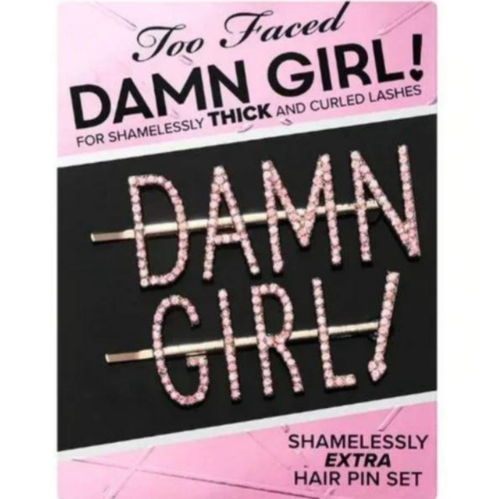 Too Faced Damn Girl Pink Bling Hair Pins